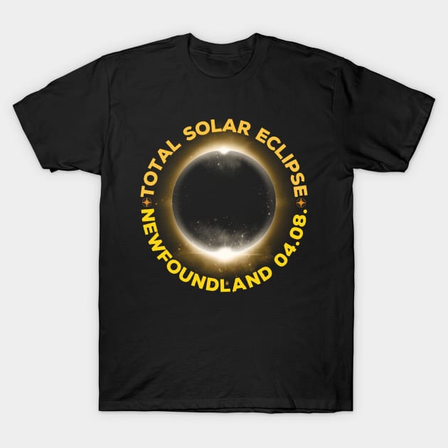 Total Solar Eclipse 2024 Newfoundland, Canada T-Shirt by HappyPeeps